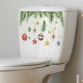 thumbnail image 5 of Christmas Window Clings Holiday Window decals, Christmas Star Hanging Lamp Toilet Stickers Bathroom Toilet Home Decor Stickers, 5 of 6