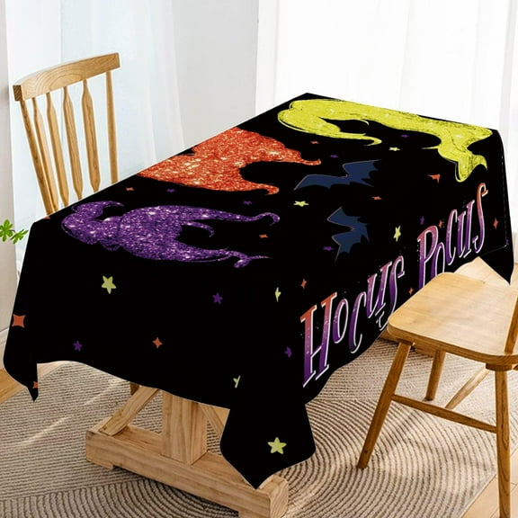 Hocus Pocus Table Cloth for Halloween Party Decoration I Smell Children Decor Dining Room Home Kitchen Table Cover-60×84inch