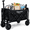 Black, variant on Expandable Folding Wagon Cart, 225 lbs Dual-Layer Collapsible Utility Wagon with 100% Extra Storage, Grocery Cart, Foldable Garden Cart with 360° Wheels for Camping, Shopping, Sports, Pink