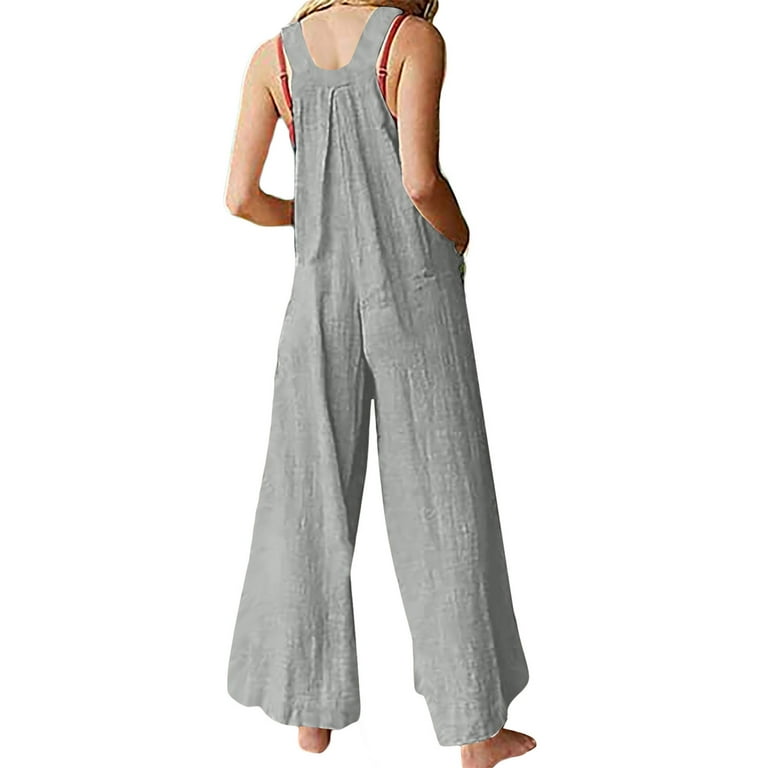 Baggy linen hot sale overalls