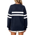 thumbnail image 5 of Women's 2026 Striped Oversized Sweatshirt Spring Crewneck Long Sleeve Shirts Casual Color Block Pullover Tops, 2XL, 5 of 5