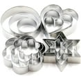 thumbnail image 1 of 24-Piece Christmas Cookie Cutter Set Made Of Stainless Steel - Stars, Circle, Heart And Flower - Cookie Cutter Set, 1 of 5