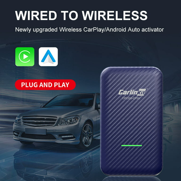 Ltesdtraw CarlinKit 4.0 for Wired to Wireless CarPlay Android Auto Box Dongle Blue, Size: One Size