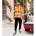 thumbnail image 4 of LA LEELA Mens Hawaiian Christmas Tree Shirts Short Sleeve Button Down Shirt Men's Hawaii Shirts Beach Shirts for Men Funny 3XL Santa Reindeer, Orange, 4 of 6