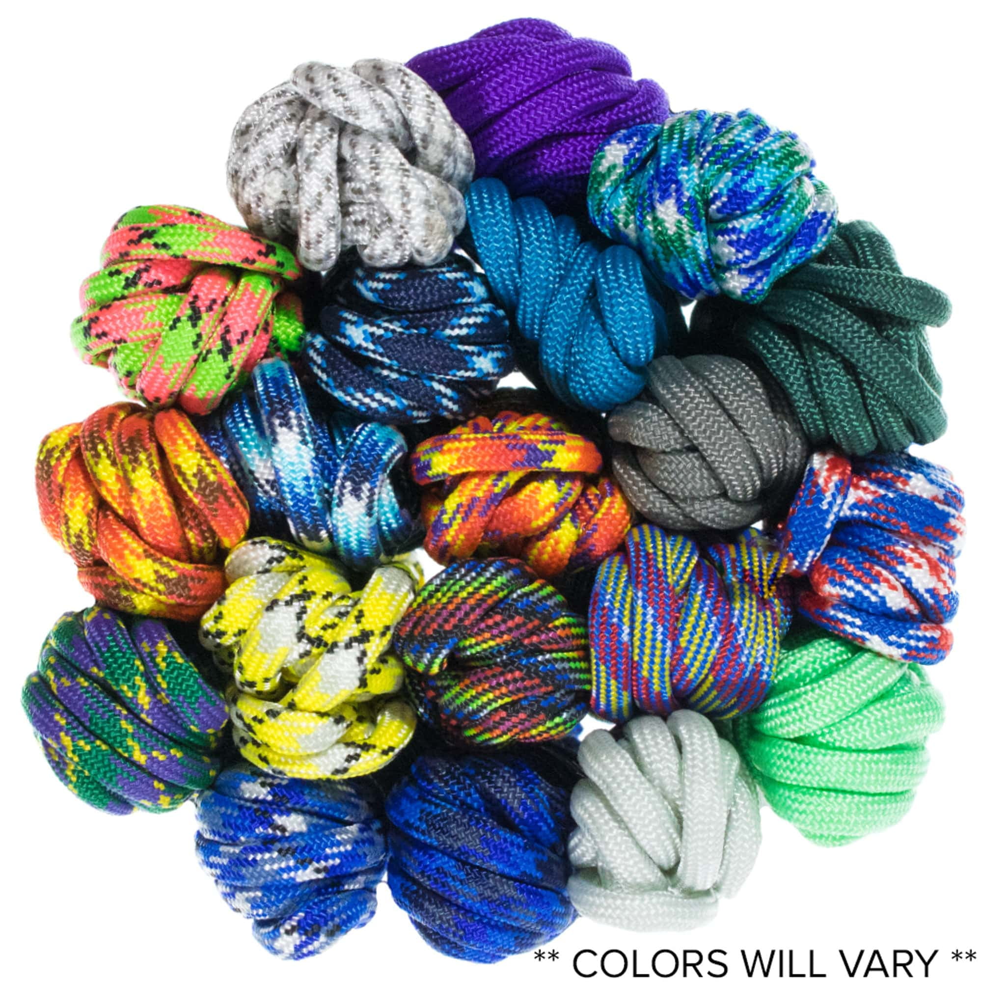 West Coast Paracord Zesty 550lb Survival Crafting Kit - 20 Colors, 10ft Each, 500lb Cord, 20 Buckles, Type III
