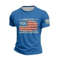 thumbnail image 5 of Men's USA Flag Tops Retro Vintage Short Sleeve 250th Years Celebration T Shirt Independence Day T-Shirts, 5 of 5