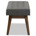 thumbnail image 4 of Bowery Hill Button Tufted Bedroom Bench in Dark Gray, 4 of 7