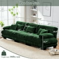 thumbnail image 5 of FFH 133.8" Modular Sectional Sofa, Oversized Modern 3 Seater Sofa Set, Tufted Cloud Couches for Living Room (Chenille Dark Green, 3 Seater), 5 of 11