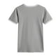thumbnail image 4 of Camiseta de mujer Blusa informal de manga corta con costuras en bloques de color, gris claro, XXL Vogacara AP002400-25, 4 of 5