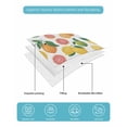 thumbnail image 5 of Quilts Twin Size Bedding Set, Summer Lemon Orange Lightweight Quilted Comforter, Farmhouse Tropical Fruit Watercolor Soft Reversible Bedspread Coverlet with Pillow Covers for All Season, 68" x 86", 5 of 7