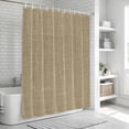 thumbnail image 6 of Brown Farmhouse Bathroom Shower Curtains with 12 Hooks Polyester Waterproof Shower Curtain for Stalls and Bathtubs Vintage Country Monochrome Textured Decorative Bathroom Privacy Curtain 72x96 Inches, 6 of 9