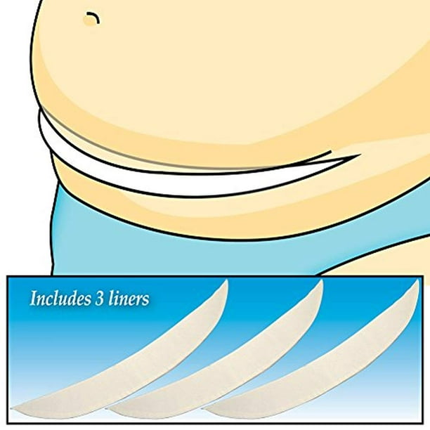 6 Pack Tummy Liners for Sweat Rash Plus Size Under Belly Sweat