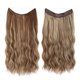 thumbnail image 1 of Nvzi Extensiones de cabello con alambre, gruesas, rizadas y onduladas, invisibles, con clip, sintéticas, para mujer, 20 pulgadas, gris plateado., 1 of 2
