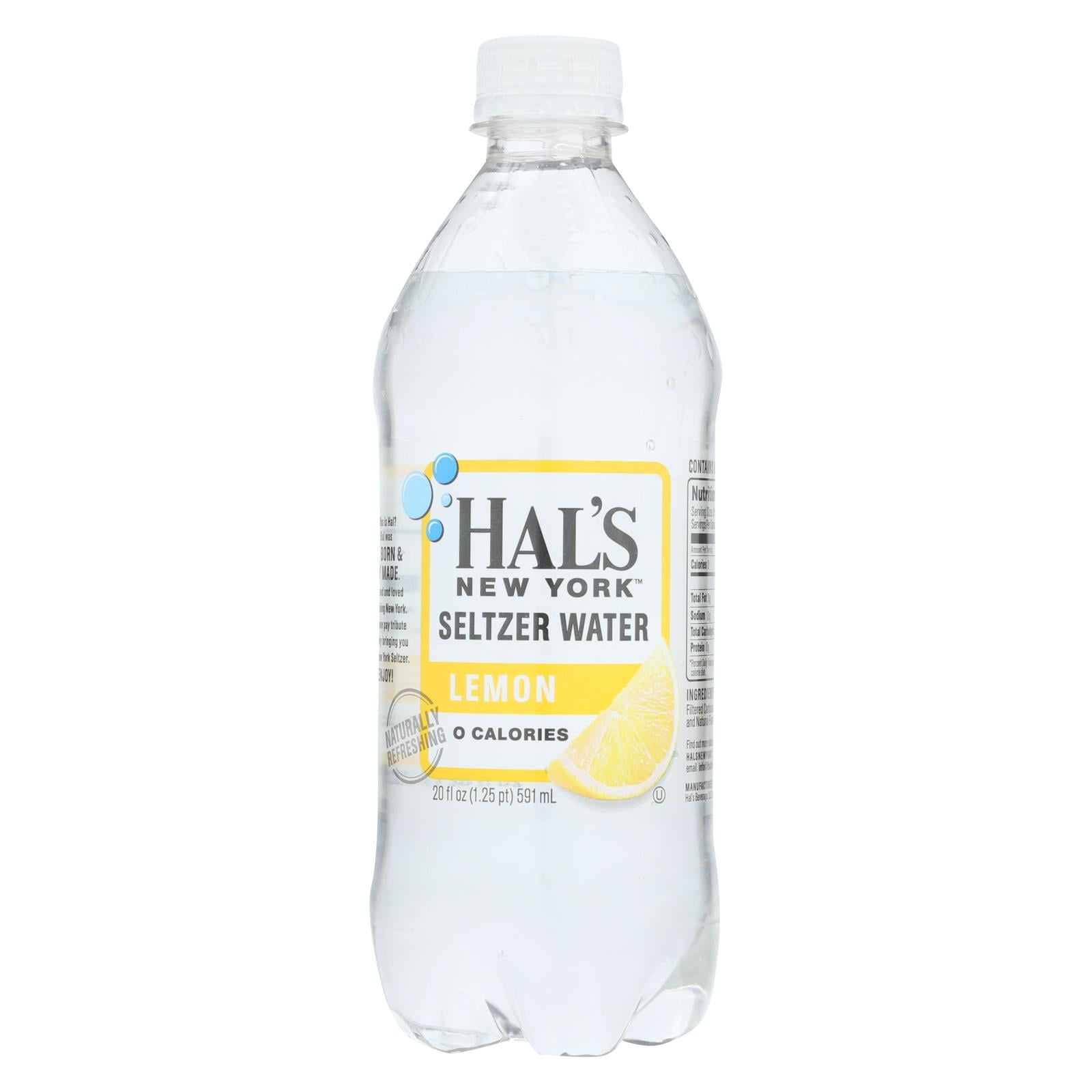 Hal's New York Seltzer Seltzer Lemon Case of 24 20 FZ