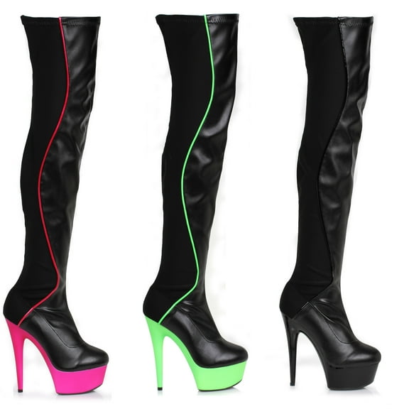 609-UNIQUE, 6" Thigh High Boot