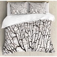 thumbnail image 3 of Old Forest Decor Twin Size Duvet Cover Set, Cracked Curly Coral Branch Like Earth Surface Tree of Life Nature Woods Theme, Decorative 2 Piece Bedding Set with 1 Pillow Sham, Beige, by Ambesonne, 3 of 3