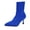 Blue, variant on Womens Knit Ankle Boots Pointed Toe Kitten Heels Booties Winter Stiletto Mid Heel Sock Boots Shoes