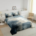 thumbnail image 3 of Erosebridal Aesthetic Navy Blue Bedding Comforter Set, Modern Abstract Artwork Down Comforter, Reversible 2 Pieces, 3 of 8