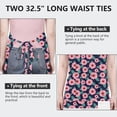 thumbnail image 6 of Pioneer Flower Floral Print Pattern Apron for Women and Men, Cotton Linen Waterproof with Pockets, Adjustable, 33x27 Inch for Kitchen, Gardening, BBQ, Salon, 6 of 6