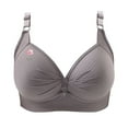 thumbnail image 4 of Wireless Support Bras for Women Plus Size Breathable Daily Underwear Small Print Bra Gray XS-4XL, 4 of 4
