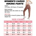 thumbnail image 6 of Women's Lightweight Hiking Cargo Pants Quick Dry Outdoor Joggers with Elastic Waist Button & Pockets L, 6 of 6
