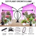 thumbnail image 4 of Lámpara de cultivo de 360° para plantas, luz de cultivo interior, 10 niveles de brillo, luz LED de espectro completo para jardinería, control remoto por radiofrecuencia y temporizador (1 unidad), 4 of 5