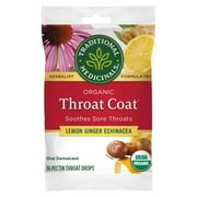 Traditional Medicinals, Organic Throat Coat Lemon Ginger Echinacea, 16 count