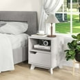 thumbnail image 2 of Costway 1 PCS Nightstand Sofa Side End Table with Storage Shelf & Drawer Space-Saving White, 2 of 8