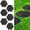 Hexagon-10"-Black, variant on River Rock Stepping Stones Outdoor for Garden Walkway, 12 inch Diameter 6 Pcs Round Shape Paver Step Stones Polished Pebble River Stone Mat for Yard Lawn Patio Pathway Walk Way - Multi-Color