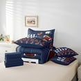 thumbnail image 3 of Football Twin Comforter Set with Sheets Sports Bedding Sets American Football Bed in a Bag Football Games Bed Set Football Room Decor Teen Sheets 7 Pcs Navy Blue, 3 of 5
