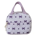 thumbnail image 7 of Weebloom Bow School Backpack With Lunch Box Pencil Case For Kids Girls Cute 3Pcs School Bags Set Lightweight Floral Backpack Daypack College Large Bookbag Elementary Middle School Purple, 7 of 7