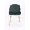 thumbnail image 3 of Plata Import Velvet Beetle Side Dining Chair in Green and Gold (Set of 2), 3 of 4