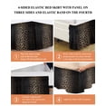 thumbnail image 6 of Leopard Print Wrap Around Bed Skirts for California King Bed 18" Drop,Bed Skirt with Adjustable Elastic Belt Dust Ruffle Bed Valance Chic Abstract Black Brown Animals Texture Bed Frame Cover, 6 of 7