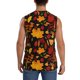 thumbnail image 4 of Balery Autumn Maple Leaves A Camisetas sin mangas para hombre, absorbe la humedad y protege contra el mal olor.-Large, 4 of 7