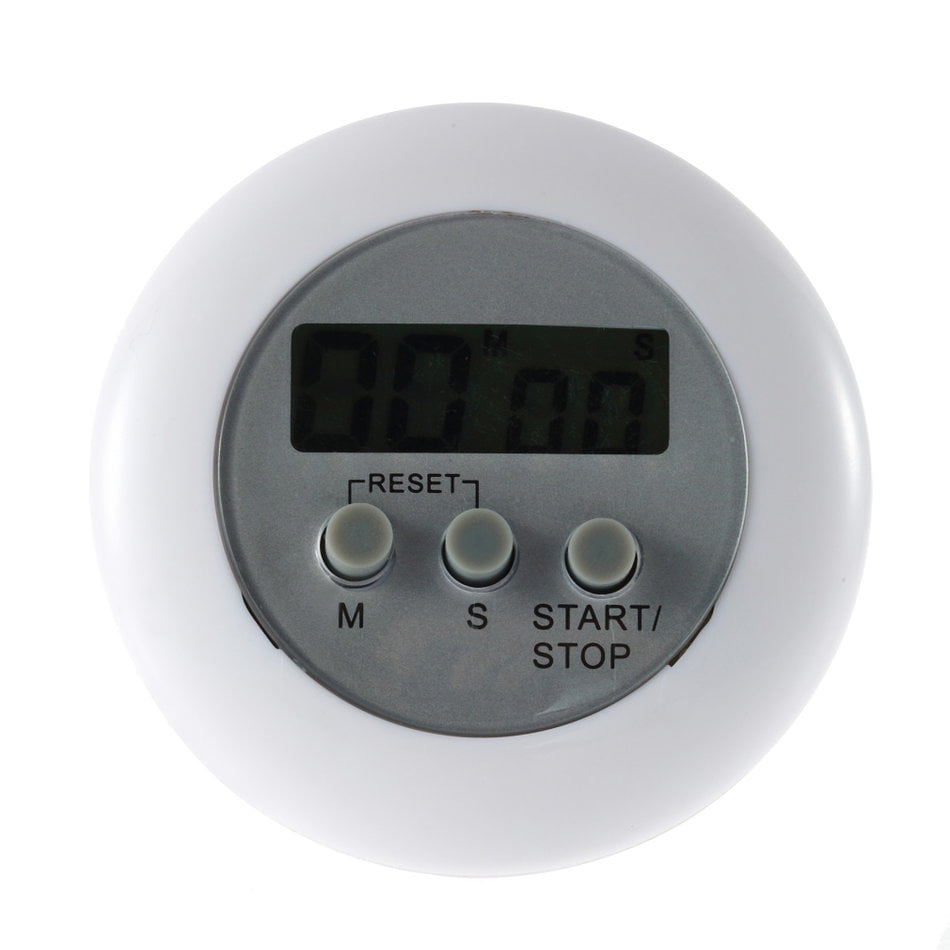 Cute Mini Round LCD Digital Cooking Home Kitchen Countdown UP Timer Alarm