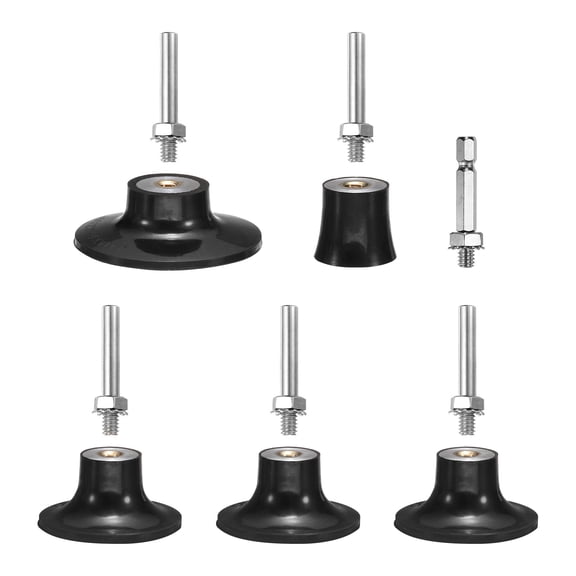 Uxcell  5 Pack 1"  2" 3" Disc Pad Holder Quick Change Discs 1/4" Shank Holder Mandrel, Black