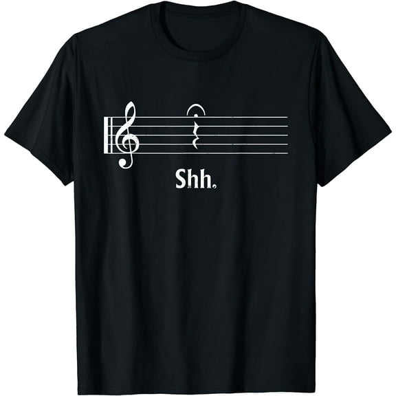 Funny Music Lover Musician Shh Quarter Rest And Fermata T-Shirt