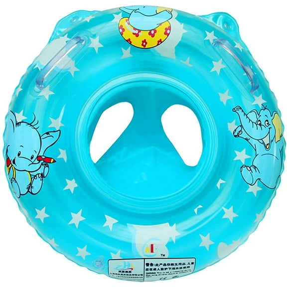 Baby Pool Float, Infant Seat Boat Inflatable Swimming Ring Trainer Waist Pool Float with Double Handle, Childrens' First Swim Floaties Bathtub Toys Pool Accessories for Kids Toddlers