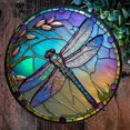 thumbnail image 5 of Wreath Dragonfly Wreath Colored Acrylic Board Colored Imitation Glass Festival Party Decorations Fast, 5 of 5