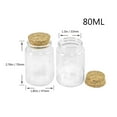thumbnail image 2 of Transparent Glass Bottles With Cork 80ml Breakable Glass Bottle Prop Gift Jars Crafts 6pcs-47x70x33mm, 2 of 5