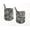 Black & Gray, variant on Floral Garden Oven Mitts (Set Of 2) by Penny's Needful Things (Silvery Gray)