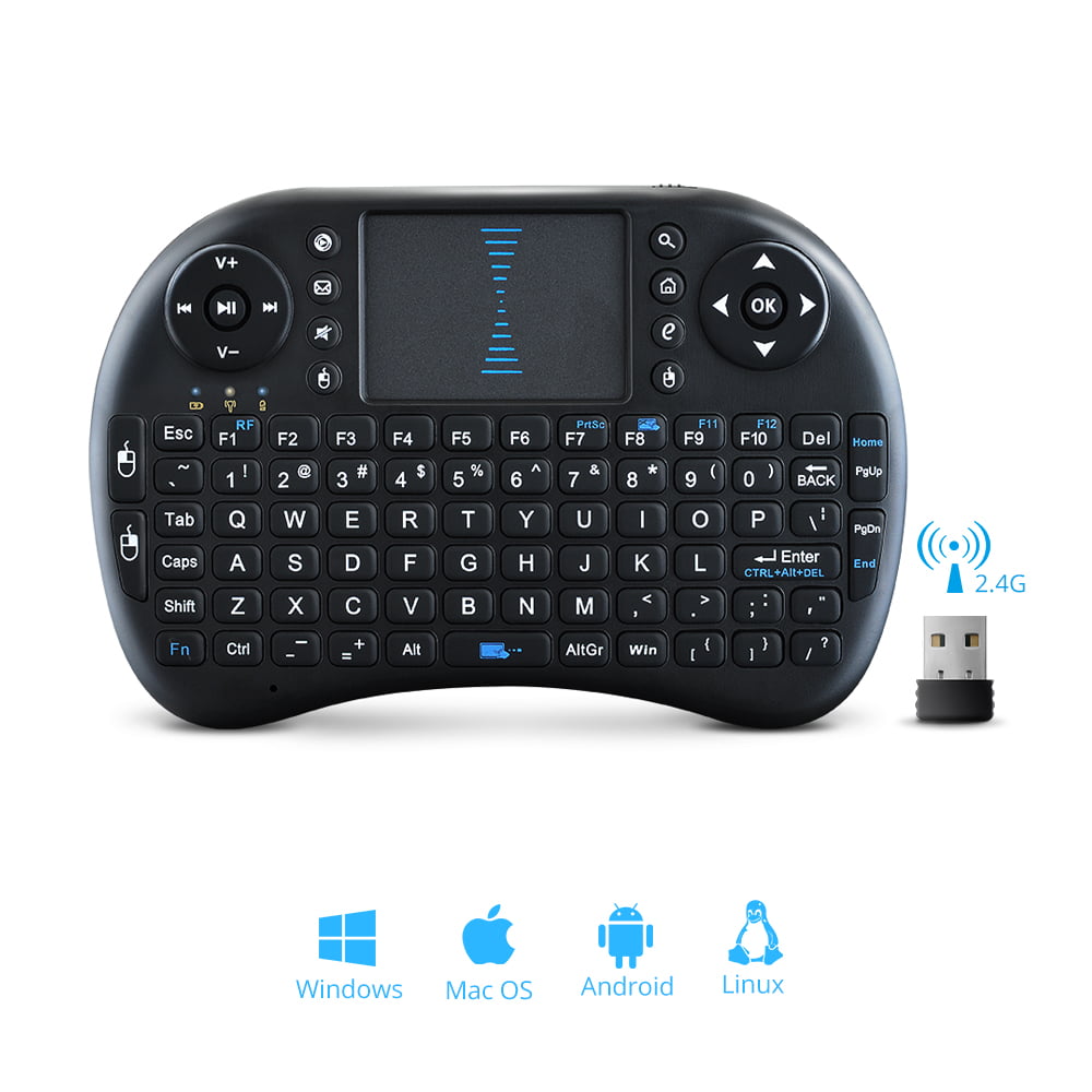 Mini Portable 2.4GHz Wireless  92 Keys Keyboard Touchpad Mouse Keypad Black CA 