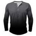 thumbnail image 5 of guisaled Men Henley Shirt Long Sleeve Button Up Casual Tee Shirts Big and Tall Gradient Color Basic Soft Comfy Workout Gym Tops, 5 of 5