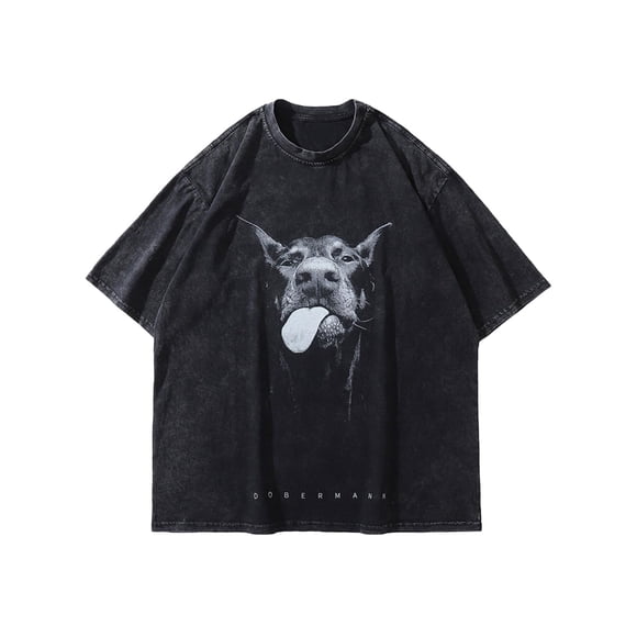 Remera Oversize Gráfica para Hombre Laixton de Algodón Casual