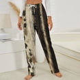 thumbnail image 3 of Abstract Leopard Print Stripes Art Winter Female Pants Flannel High Waist Women Pants Lady Warm Straight Leg Plush Trousers, 3 of 7