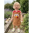 thumbnail image 4 of BemeyourBBs Toddler Baby Girls Thanksgiving Outfit Baby Girl Fall Thanksgiving Overall Dress Clothes Kids Turkey Embroidery Sleeveless Bows A-line Tank Dress 12 18 24 Months 2 3 4 5 Years, 4 of 9