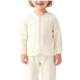 thumbnail image 1 of RXMEKW Ruffle Shoulder Cardigan For Baby Girls Long Sleeve Button Front Knit Top For Infants Cream White Light Pink Pale Blue, 1 of 7