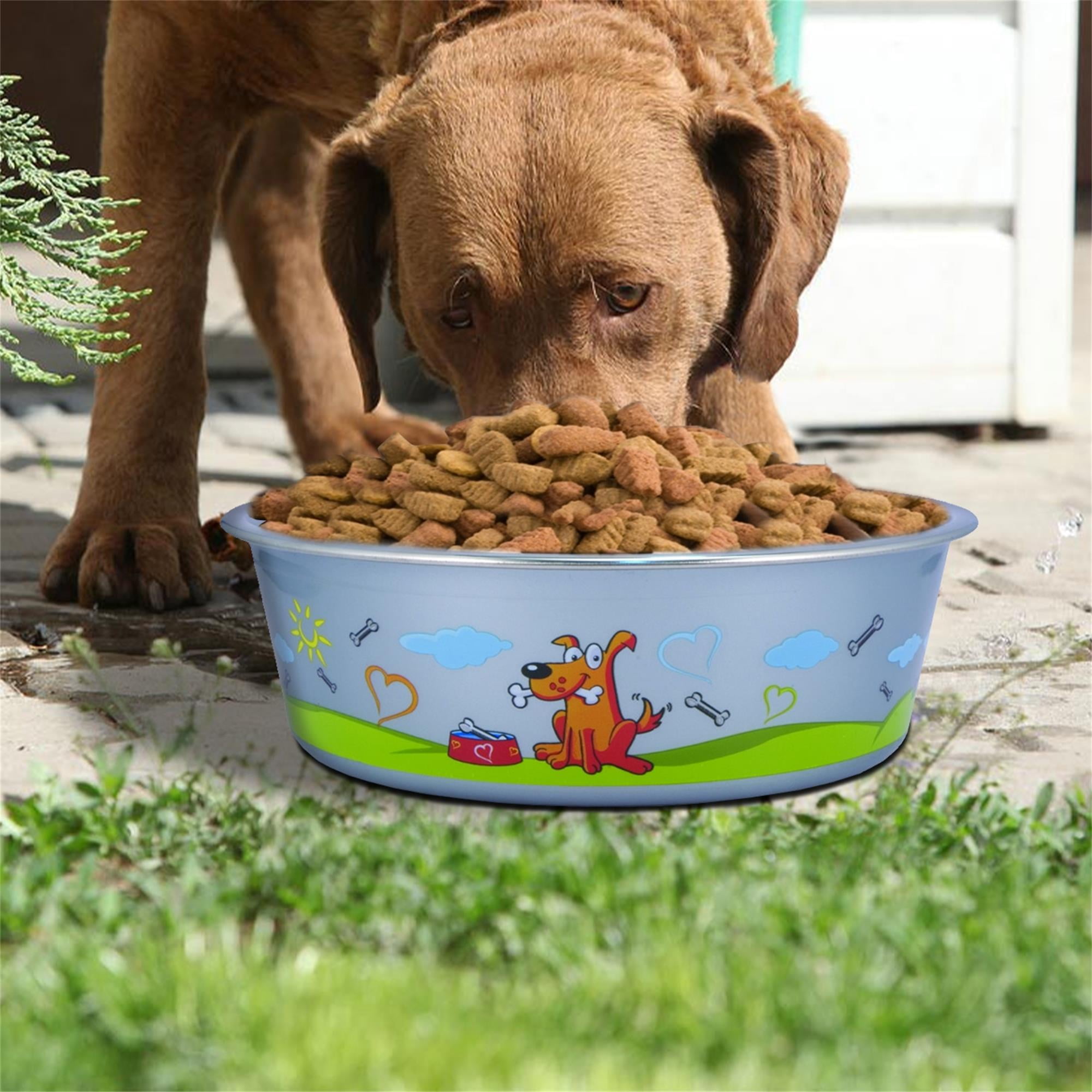 Pefilos 8.46"x2.76" Medium Lightweight Stainless Steel Dog Bowl fo 2Pcs, 54.1 OZ Food And Water Dish Pet Food Bowls, Blue Pefilos 8.46"x2.76" Medium Lightweight Stainless Steel Dog Bowl fo 2Pcs, 54.1 OZ Food And Water Dish Pet Food Bowls, Blue
