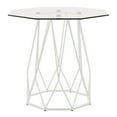 thumbnail image 2 of Furniture of America Flagg Glass Top End Table, White High Gloss, 2 of 6