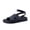 Black smooth, variant on Erika Sandals for Women with Cut-Out Band and Ankle Strap, Cushioned Footbed Sandal, Wide Width Available